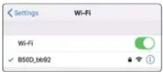 Settings Wi-Fi Wi-Fi ✓ 850D_bbe92