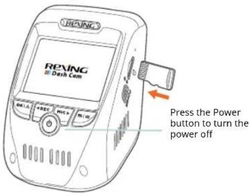 REYING ■ Dish Cam OR1.A +REC RH0.P R1.0 Press the Power button to turn the power off