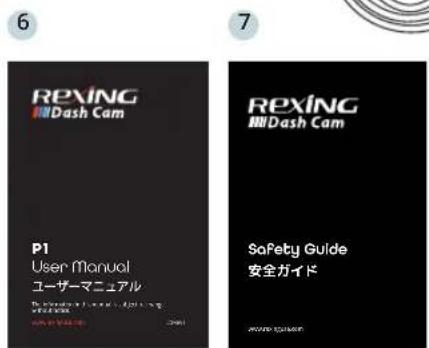 6 REXING MIDash Cam P1 User Manual ユーザーマニュアル The Enterprise is a new brand for the company's products. RexING MIDash Cam Safety Guide 安全ガイド