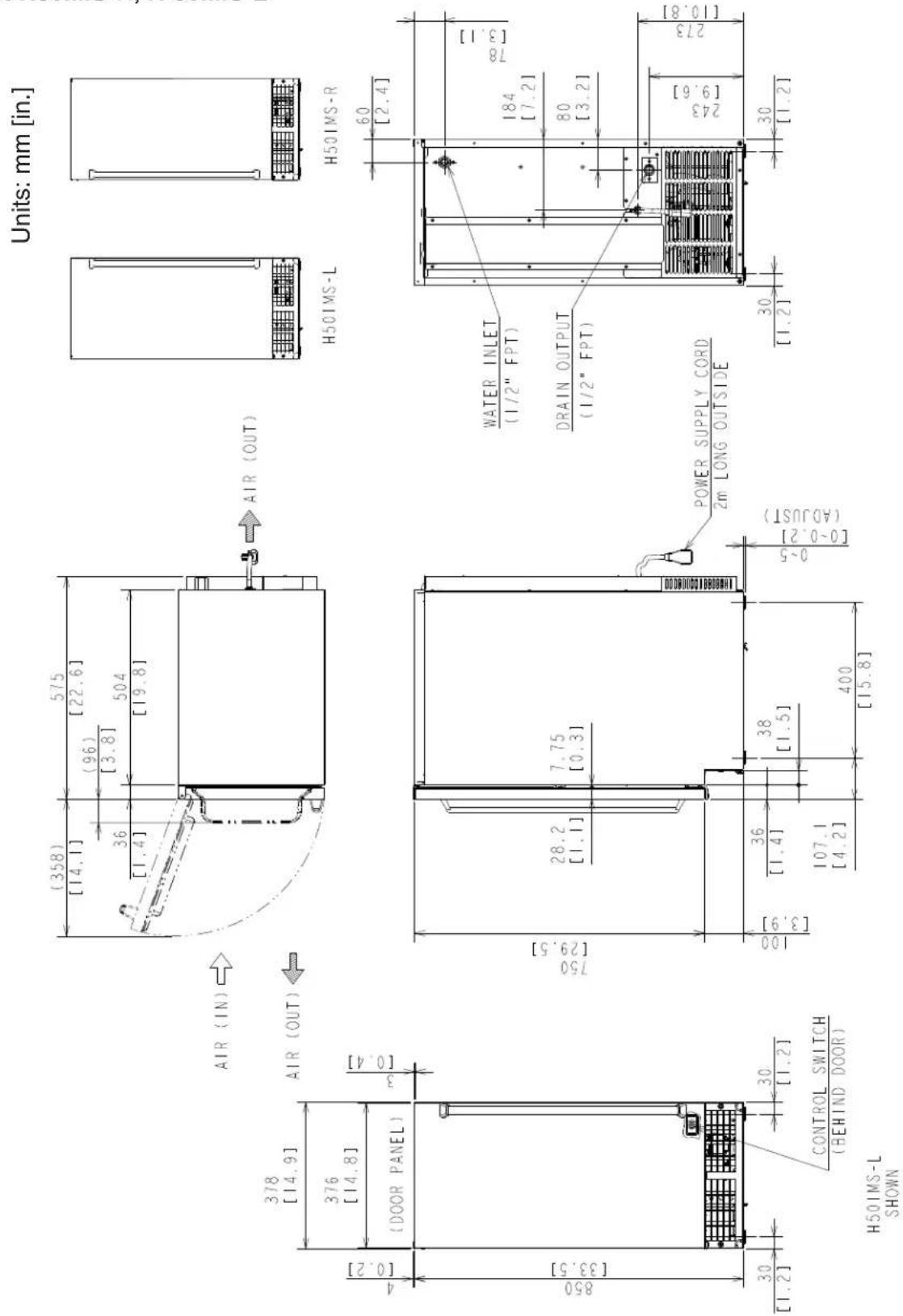 Perlick H50IMS-LC - Dimensions/Connections - 1