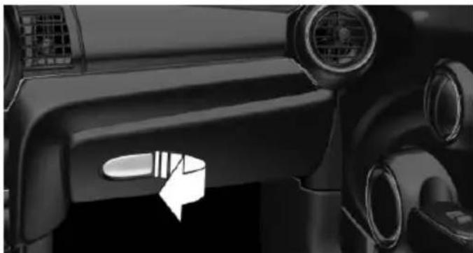 Interior view of a car dashboard and infotainment system (no visible text or symbols)
