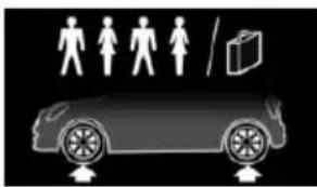 Silhouette of a car with four human figures and a briefcase, no text or symbols present