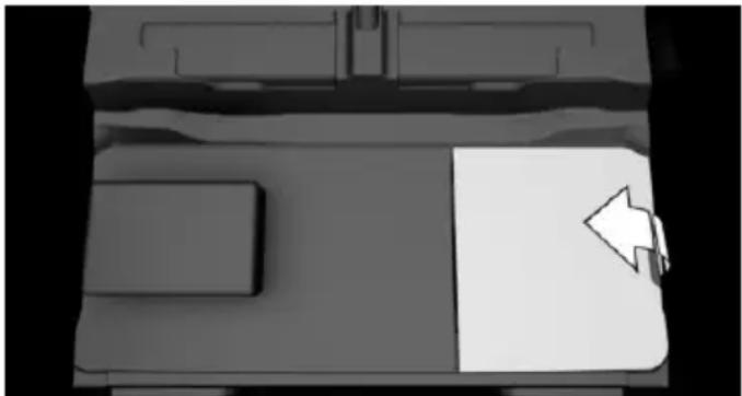 Top-down view of a vehicle's front and rear compartments with a white arrow pointing to the side panel (no text or symbols)