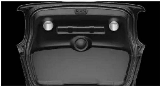 Top-down view of a transparent plastic container with two circular ports and a central knob (no text or symbols visible)