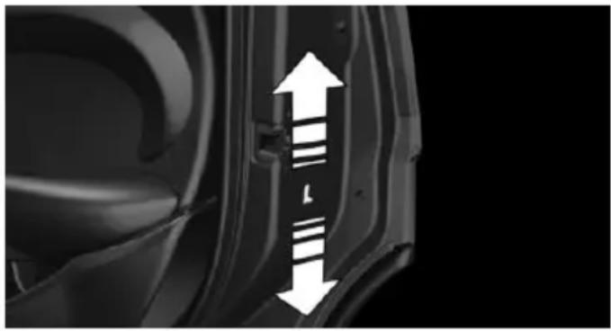 Close-up of a car wheel rim with white directional arrows indicating movement or force (no text or symbols)