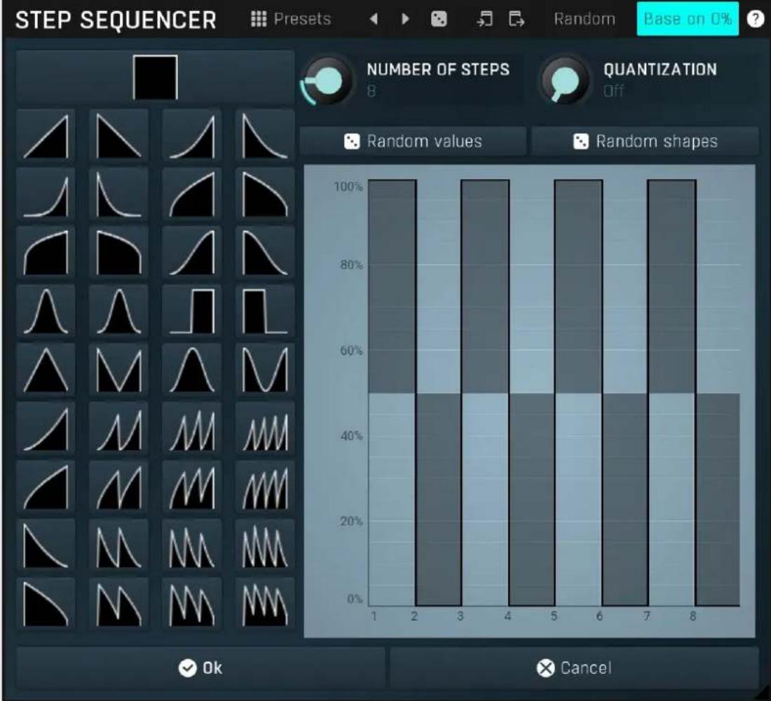 MeldaProduction MStereoSpread - Signal generator step sequencer editor - 1