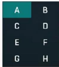 A B C D E F G H