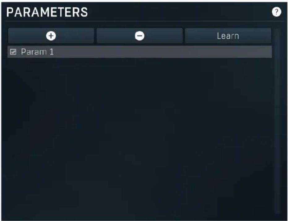 PARAMETERS + - Learn Param 1