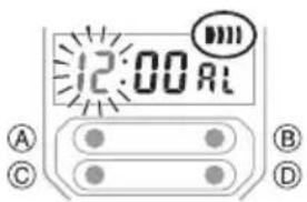 CASIO Vintage A100WEPC-1B - アラーム時刻を設定する - 1
