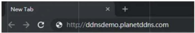 New Tab ← → C http://ddnsdemo.planetddns.com