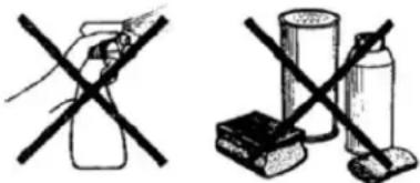 Illustration showing two methods of removing a bottle and a container, with no text or symbols present.