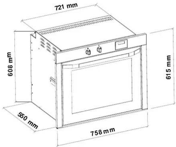721 mm 608 mm 550 mm 758 mm 615 mm