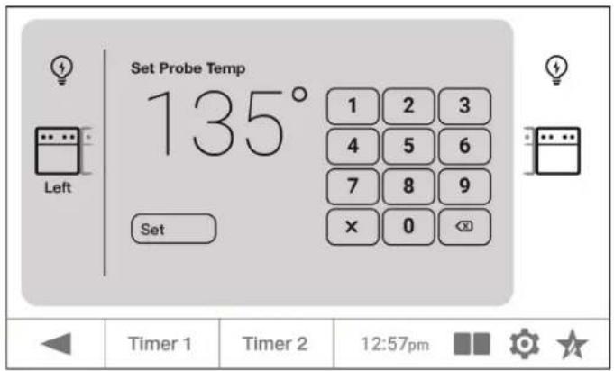 Set Probe Temp 135° 1 2 3 4 5 6 7 8 9 × 0