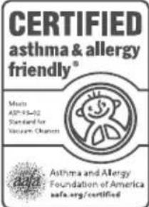 CERTIFIED asthma & allergy friendly® Marks A01-93-02 Standard for Vazam Chancers Asthma and Allergy/ Foundation of America safe.org/certified
