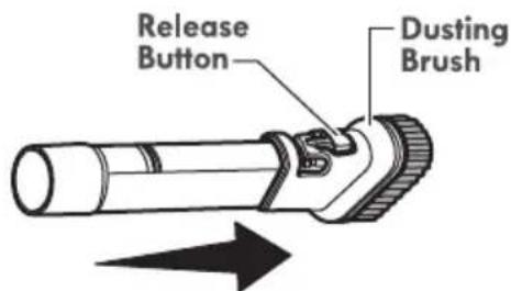 Release Button Dusting Brush