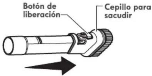 Botón de liberación Cepillo para sacudir