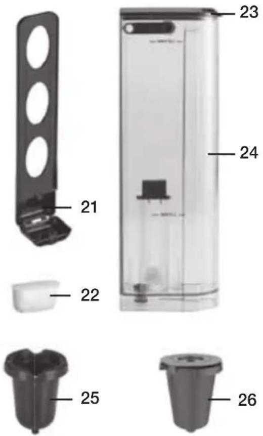 Exploded view diagram of a battery pack with numbered parts for identification