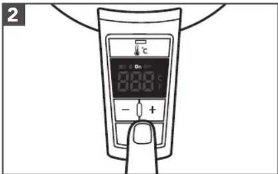 2 °C 0.00 C 0.00 F - + +