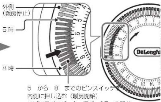 DELONGHI H770812EFSN - タイマー運転時刻の設定 - 1