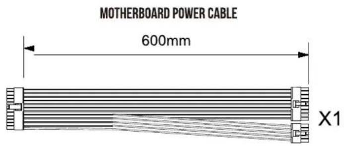 MOTHERBOARD POWER CABLE 600mm X1