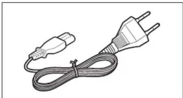 Line drawing of a black electrical plug with a coiled cable (no text or symbols)