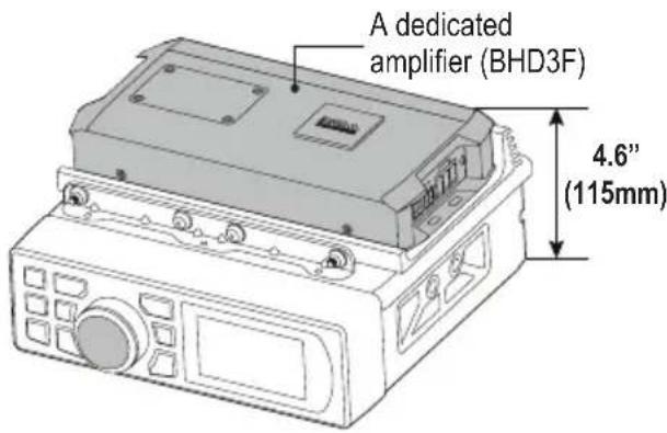 A dedicated amplifier (BHD3F) 4.6" (115mm)