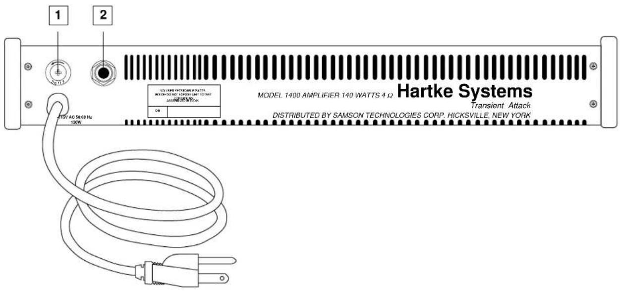 1 2 Hartke Systems MODEL 1400 AMPLIFIER 140 WATTS 4 Ω Transient Attack DISTRIBUTED BY SAMSON TECHNOLOGIES CORP. HICKSVILLE, NEW YORK