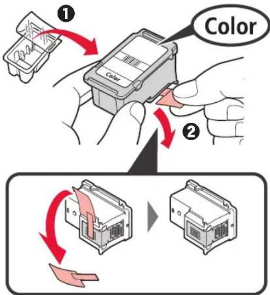 CANON PIXMA TS302a - ② Remove the protective tape. - 1