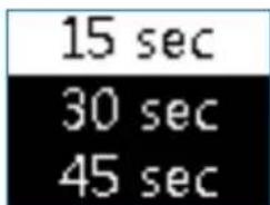 15 sec 30 sec 45 sec