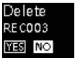 Delete RE C003 YES NO