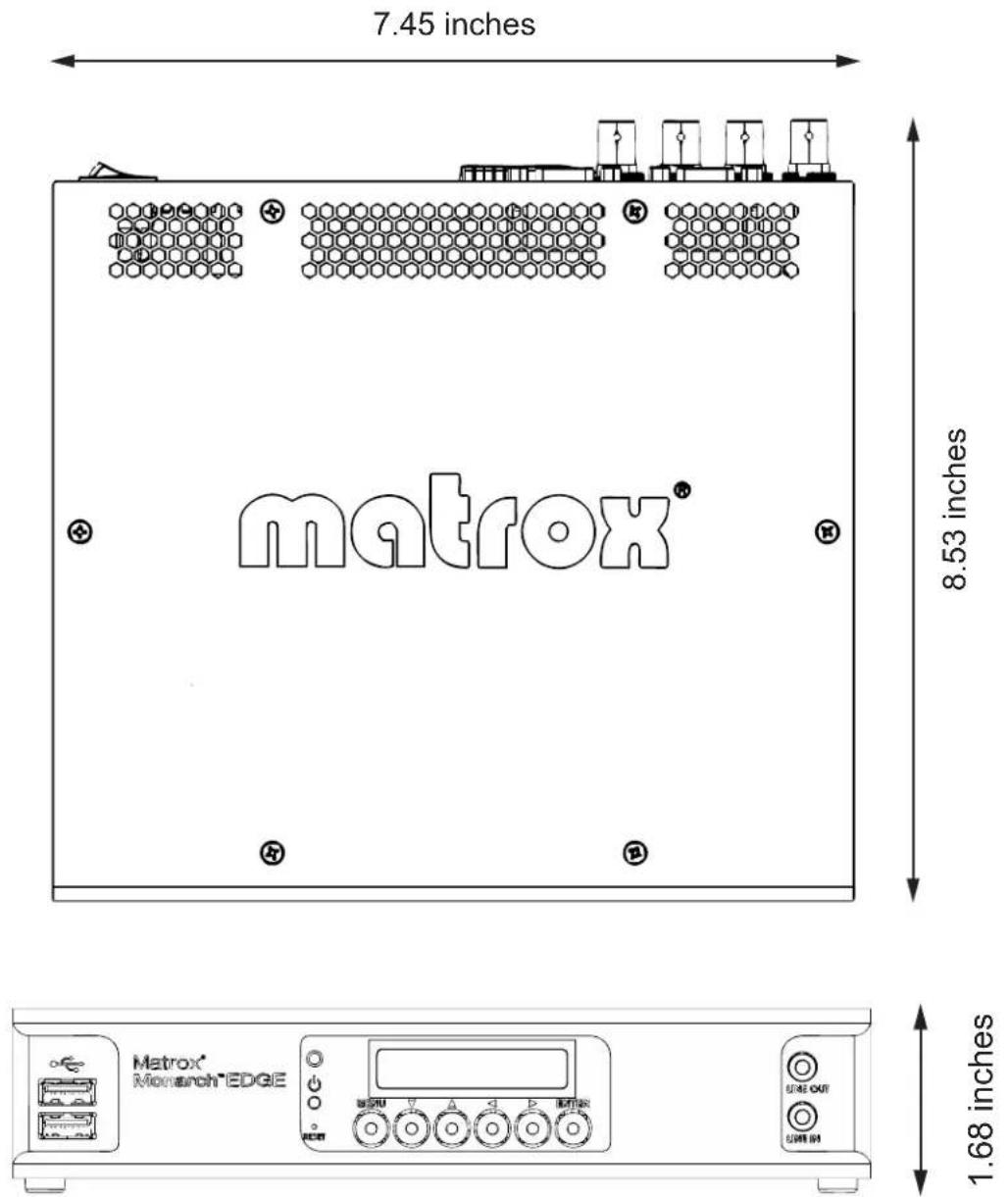 7.45 inches matrox® 8.53 inches 1.68 inches Matrox® Monarch®EDGE