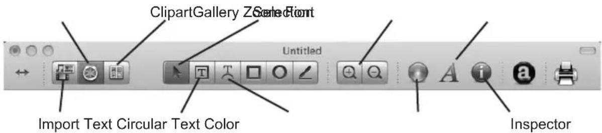 ClipartGallery Z Select From Untitled Import Text Circular Text Color Inspector