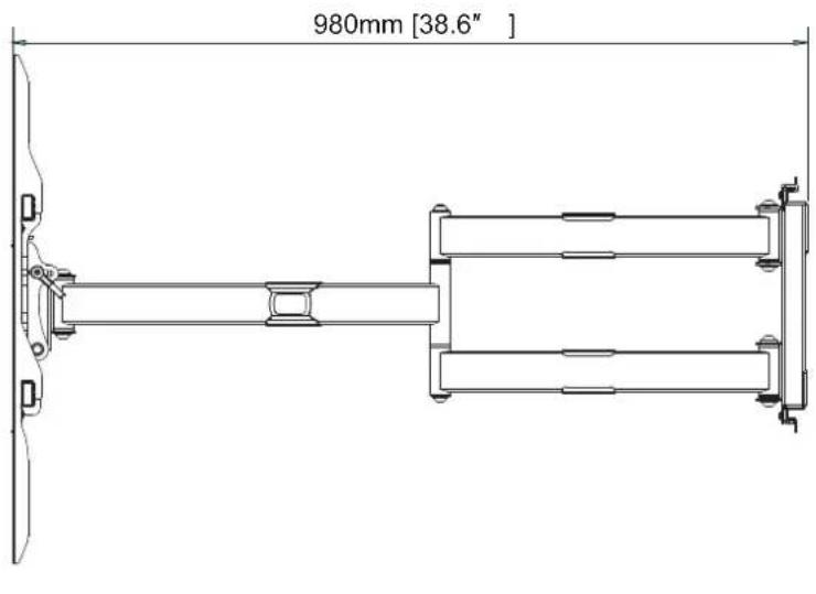 980mm [38.6"]