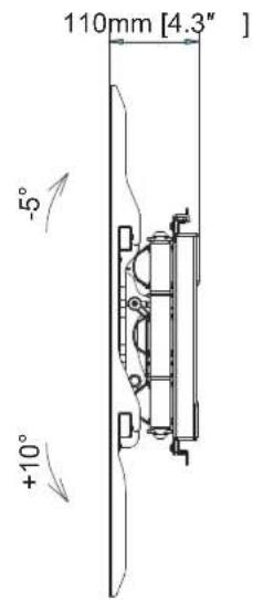 110mm [4.3" -5° +10°