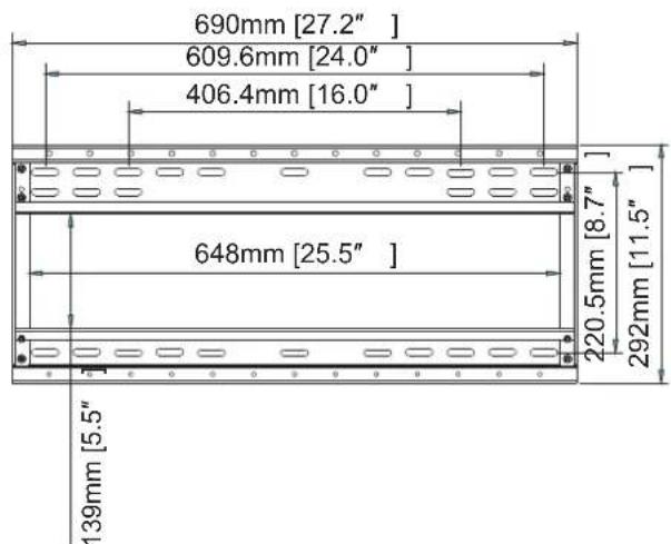 690mm [27.2" ] 609.6mm [24.0" 406.4mm [16.0" 648mm [25.5" 139mm [5.5" 220.5mm [8.7" 292mm [11.5"