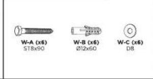 W-A (x6) ST8x90 W-B (x6) Ø12x60 W-C (x6) D8