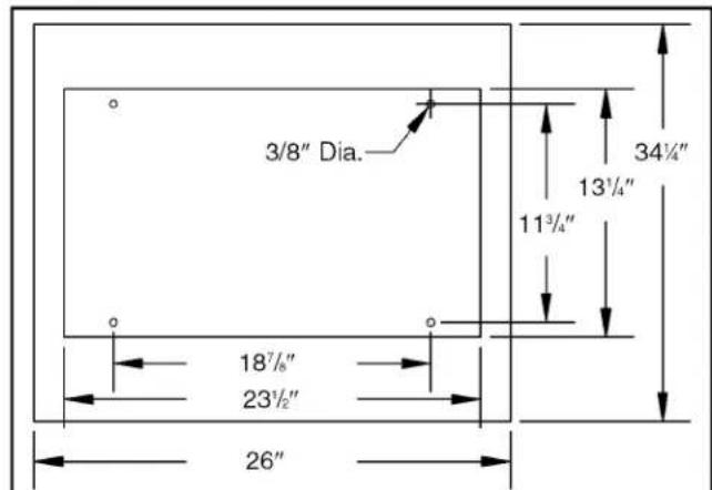 3/8" Dia. 13¼" 11¾" 18½" 23½" 26" 34¼"