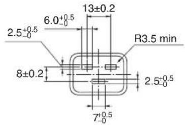 2.5±0.5 6.0±0.5 13±0.2 R3.5 min 8±0.2 2.5±0.5 7±0.5