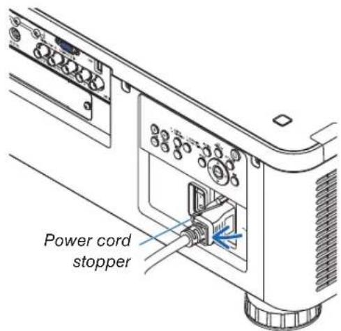 Power cord stopper