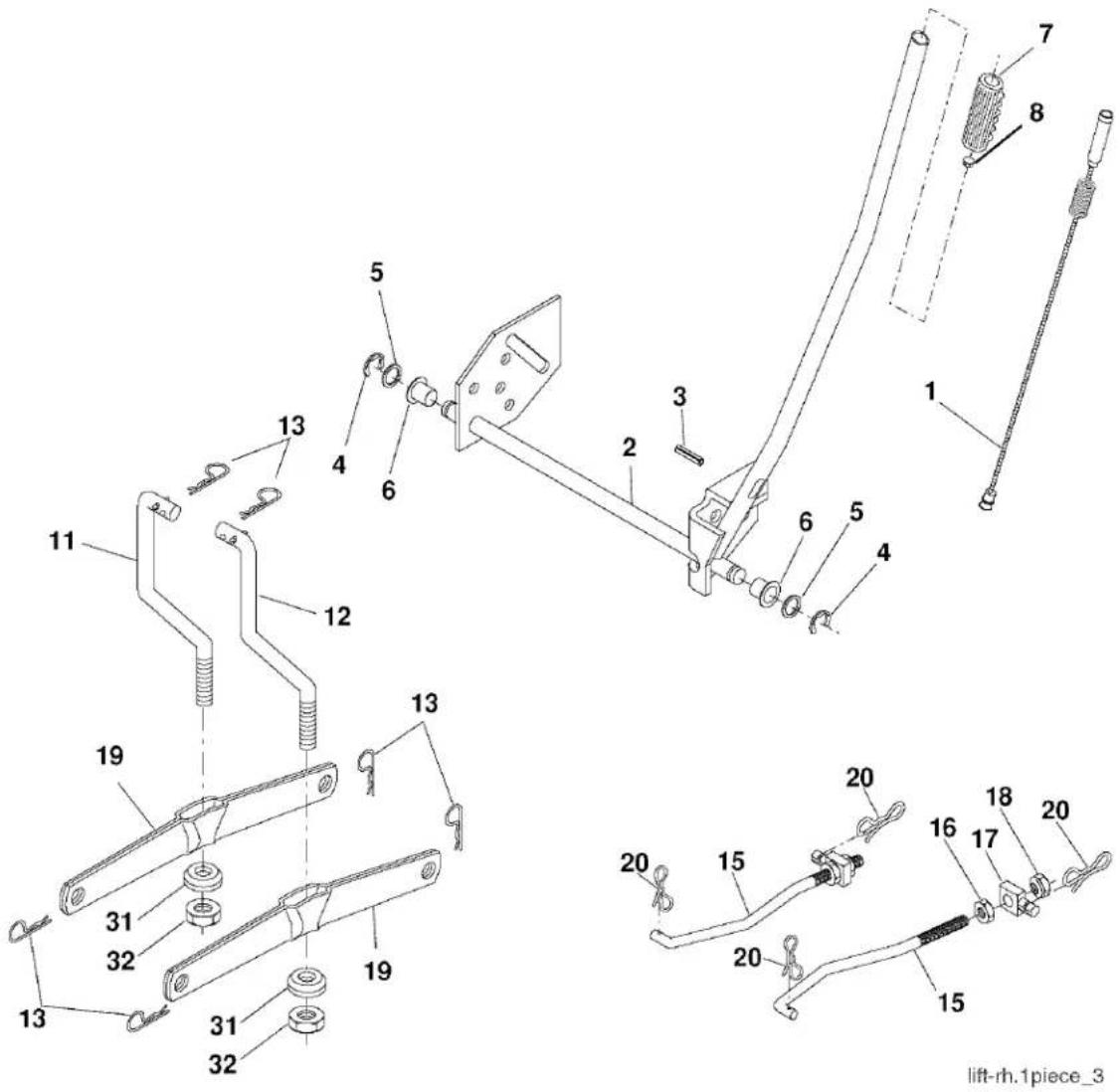 Technical diagram of a mechanical assembly with numbered parts, likely from an engineering manual or manual.
