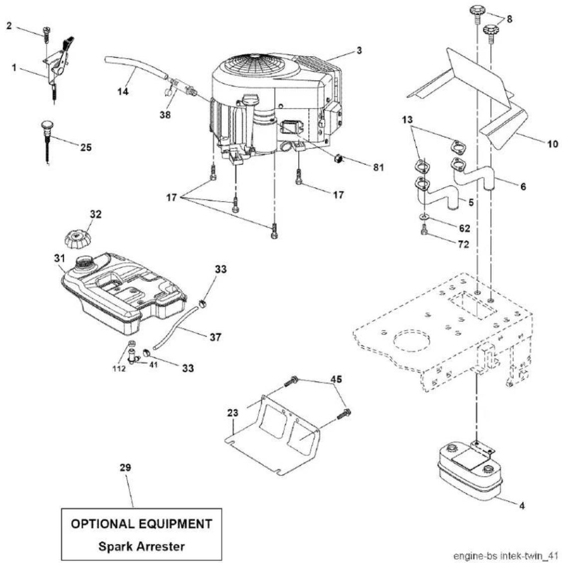 OPTIONAL EQUIPMENT Spark Arrester engine-bs intek-twin_41