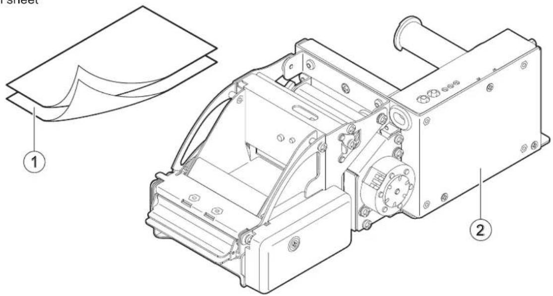 Technical diagram of a mechanical device with labeled parts, showing internal components and assembly steps.