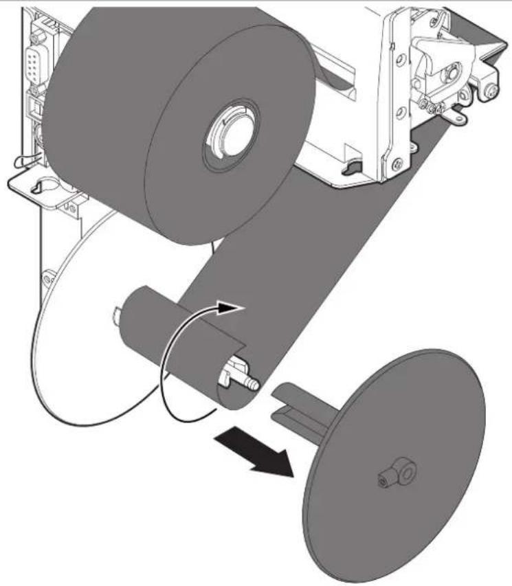 CUSTOM TPTCM112III - Fixing the paper on rewinder - 5