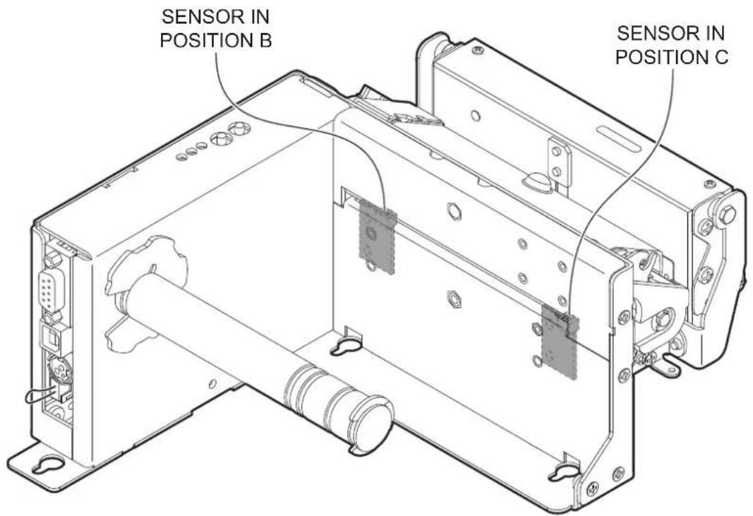 SENSOR IN POSITION B SENSOR IN POSITION C