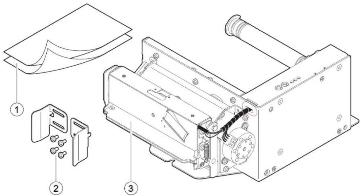 Technical diagram of an electronic device with labeled parts including a package, motor, and housing assembly