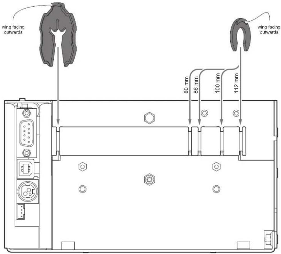 wing facing outwards wing facing outwards 80 mm 86 mm 100 mm 112 mm