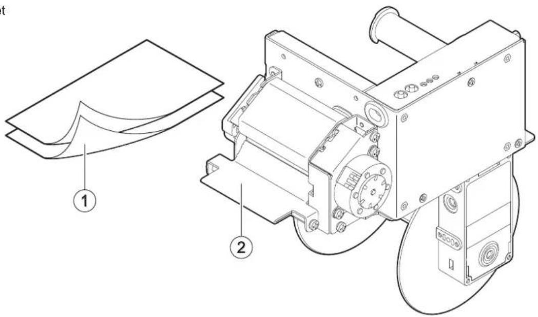 Technical diagram of an electric motor with labeled parts, showing internal components and assembly steps.