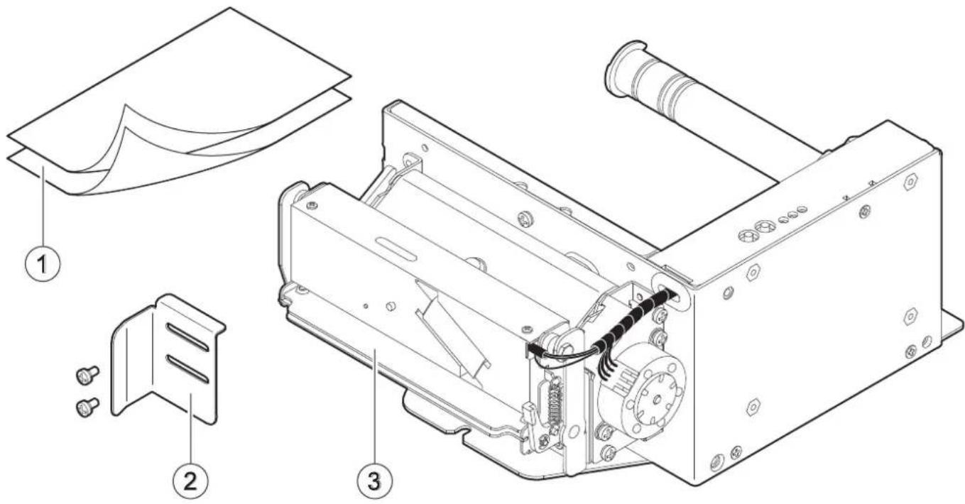 Technical diagram of a mechanical device with labeled parts including housing, casing, and motor assembly