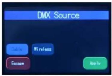 DMX Source Cable Wireless Escape Apply