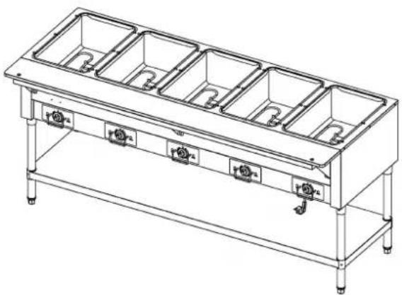 Atosa CSTEB-5C - Electric Steam Table - 1